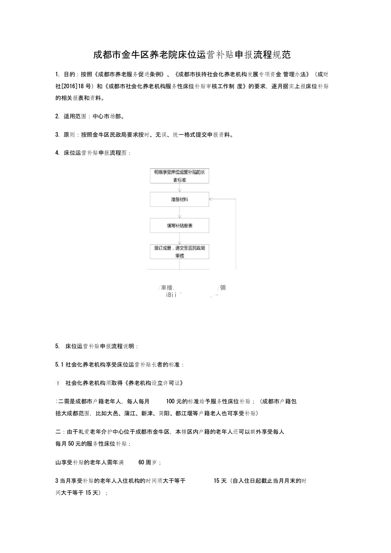 成都市金牛区养老院床位运营补贴申报流程规范