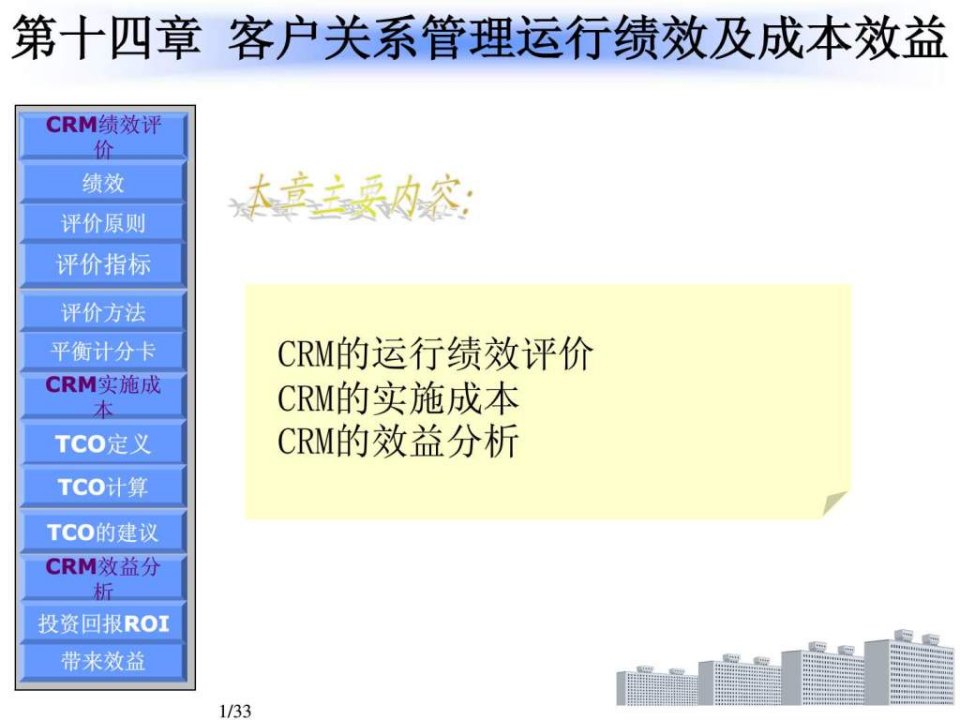 客户关系管理运行绩效及成本效益分析_客户关系管理ppt课件