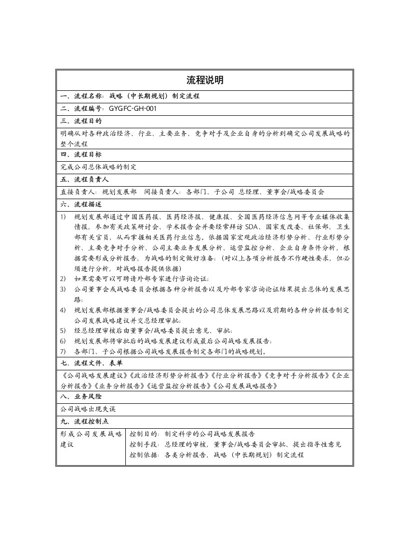 战略制定流程说明