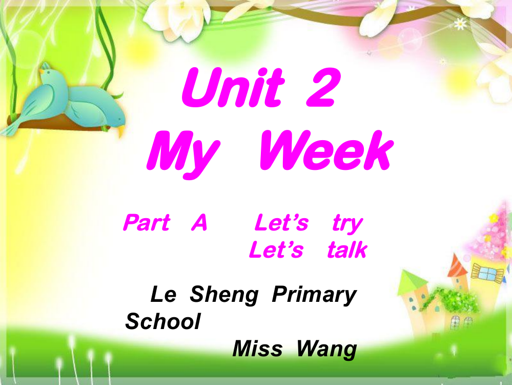 pep新版五年级上Unit2-My-week-A.-Let’s-talk课件