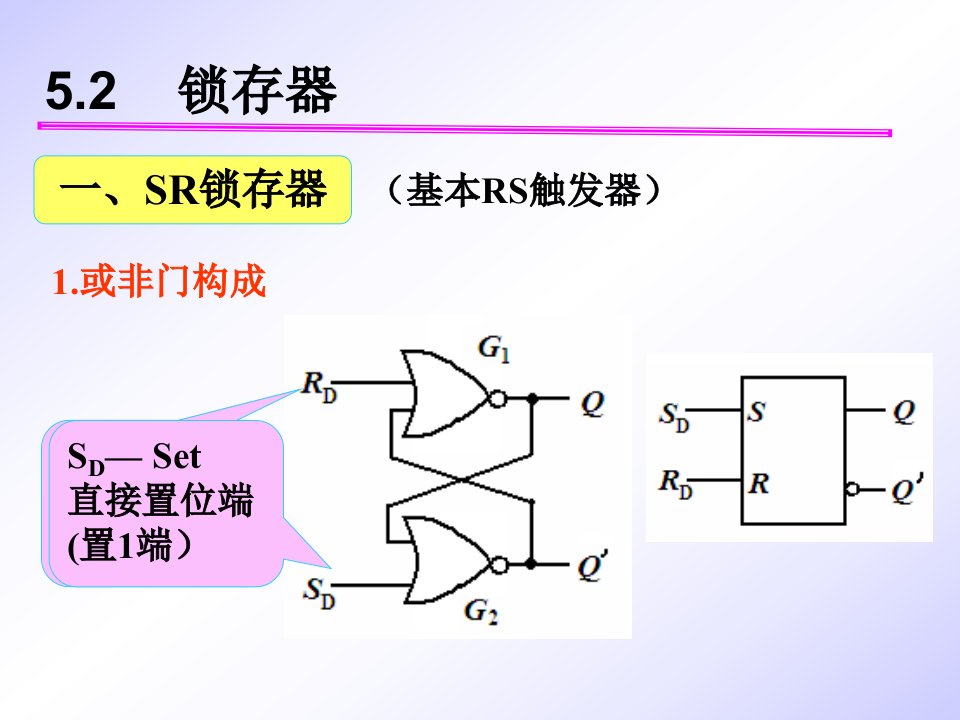 电子技术基础锁存器教学课件PPT