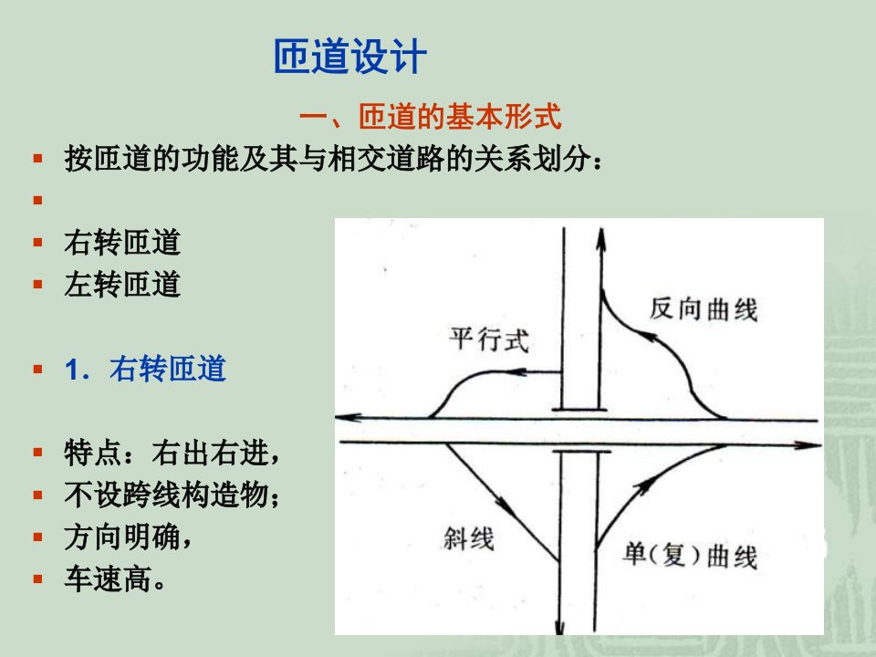 学习道路立体交叉设计匝道设计ppt课件