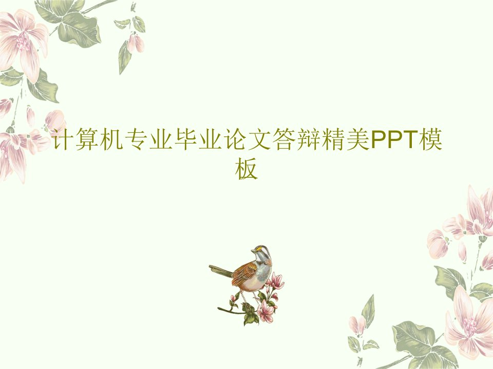 计算机专业毕业论文答辩精美PPT模板29页文档