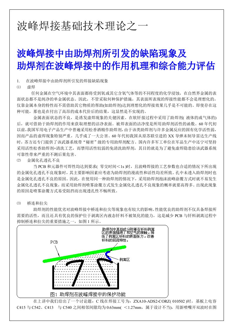 波峰焊接基础技术理论之一