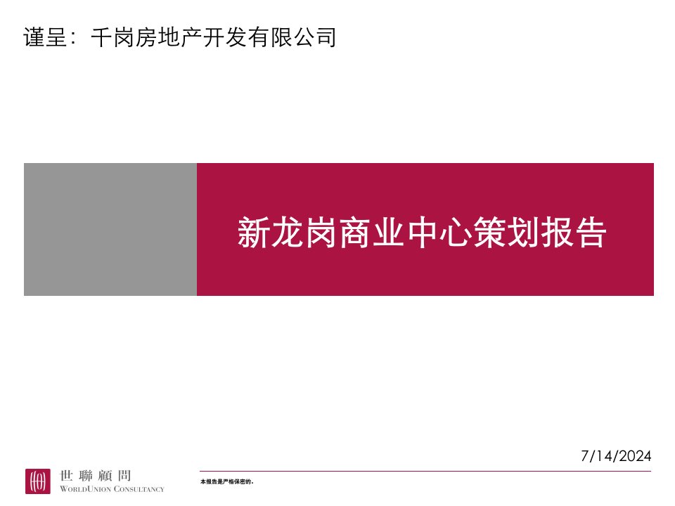 [精选]世联地产-深圳新龙岗商业中心营销策划报告51页