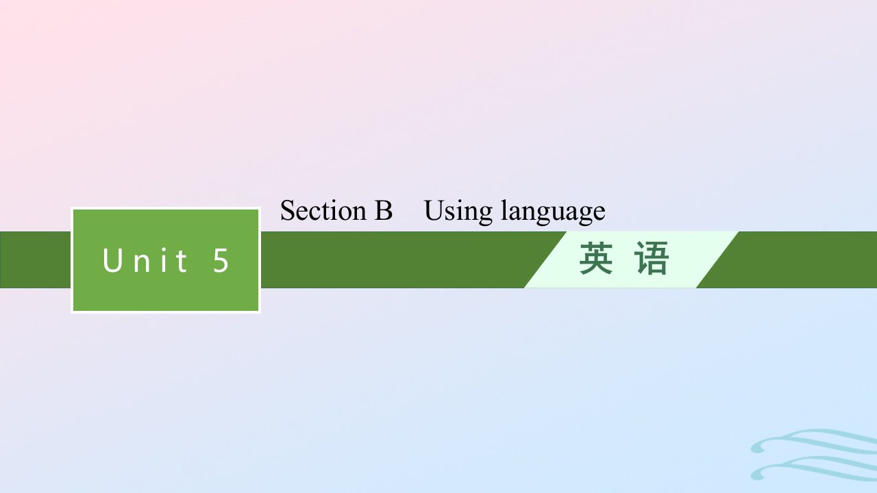 2022_2023学年新教材高中英语Unit5IntotheWildSectionBUsinglanguage课件外研版必修第一册