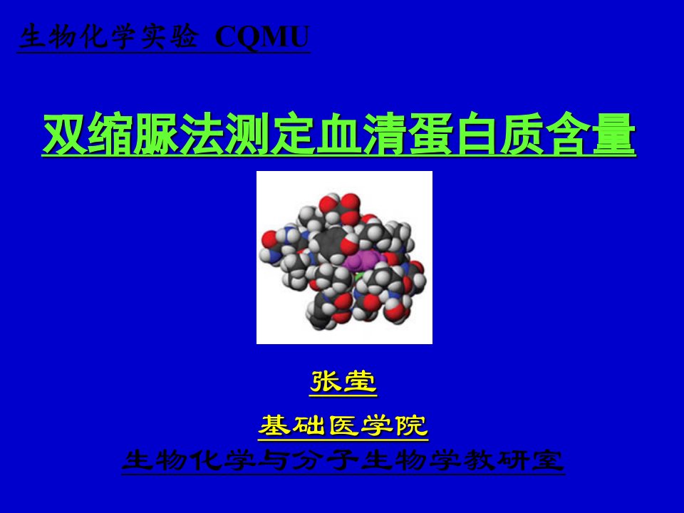 双缩脲法测定血清蛋白质含量-比色技术