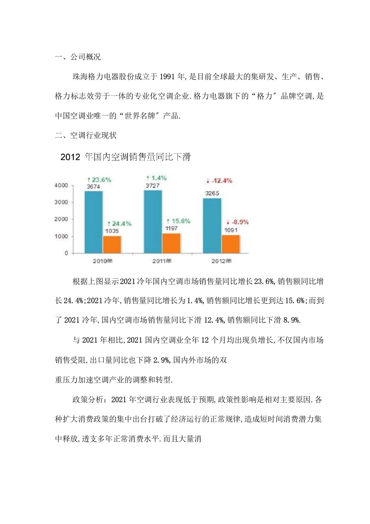 格力五力模型分析报告