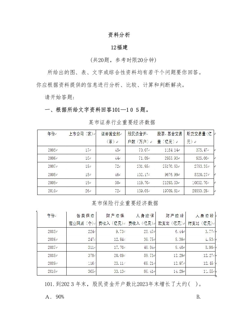 2023年行测真题解析资料分析