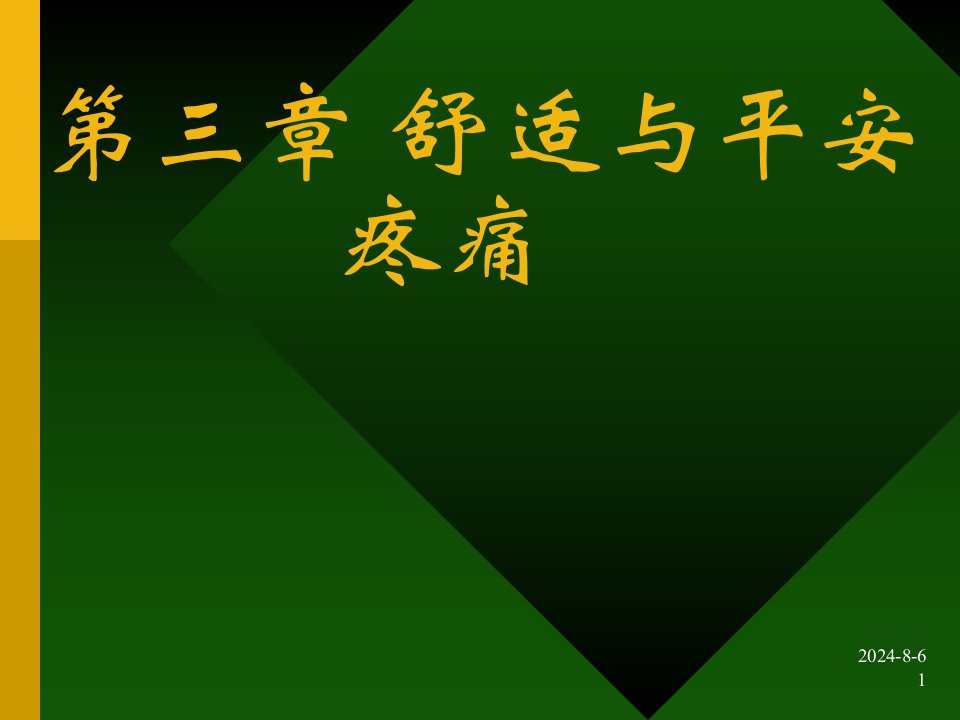 疼痛病人的护理课件