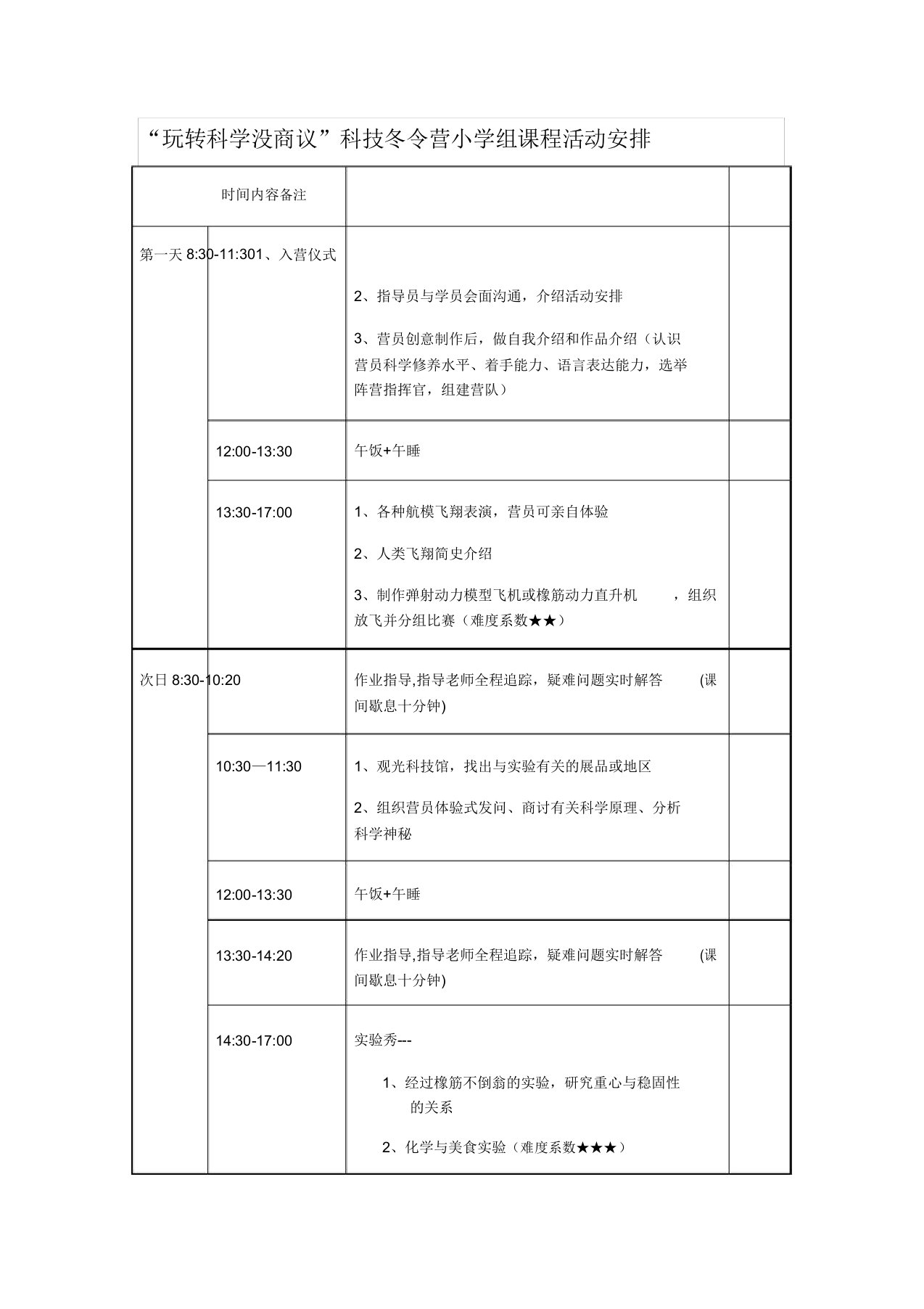 玩转科学没商量科技冬令营小学组课程活动安排-临沂科技馆