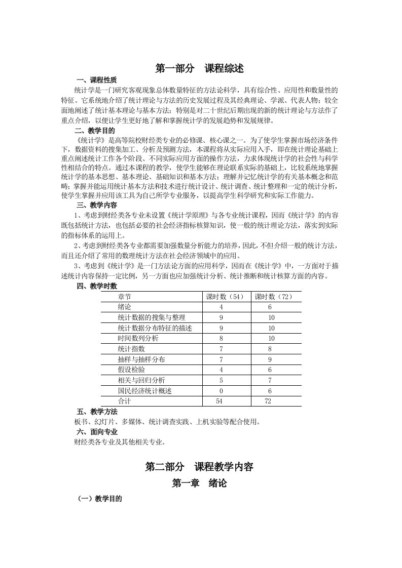 兰州商学院《统计学》精品课程教案