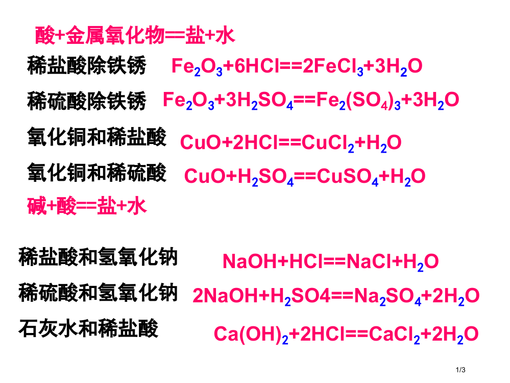 复分解反应方程式省公开课金奖全国赛课一等奖微课获奖PPT课件