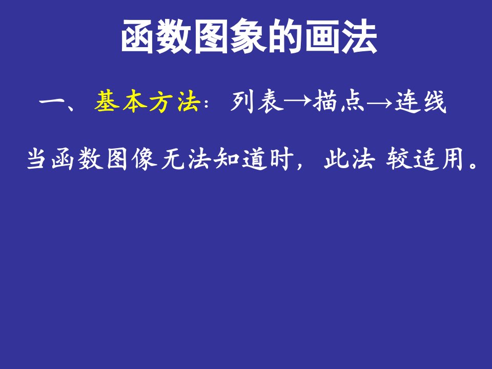 高中数学教案课件—函数图像的画法