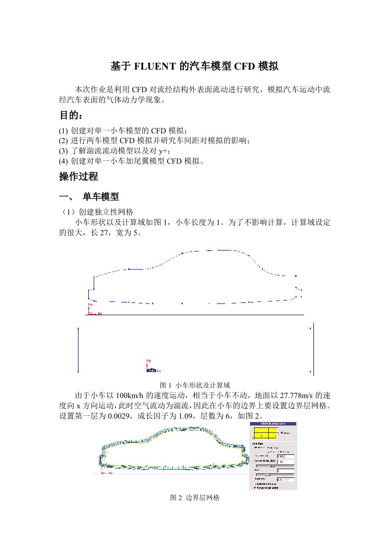 fluent汽车模型cfd模拟