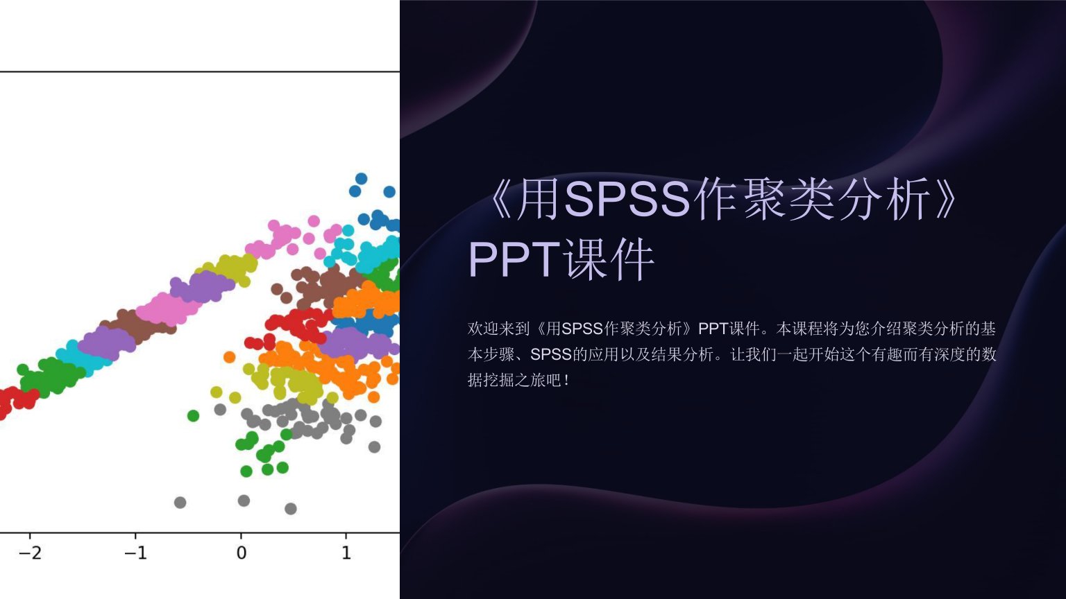 《用SPSS作聚类分析》课件