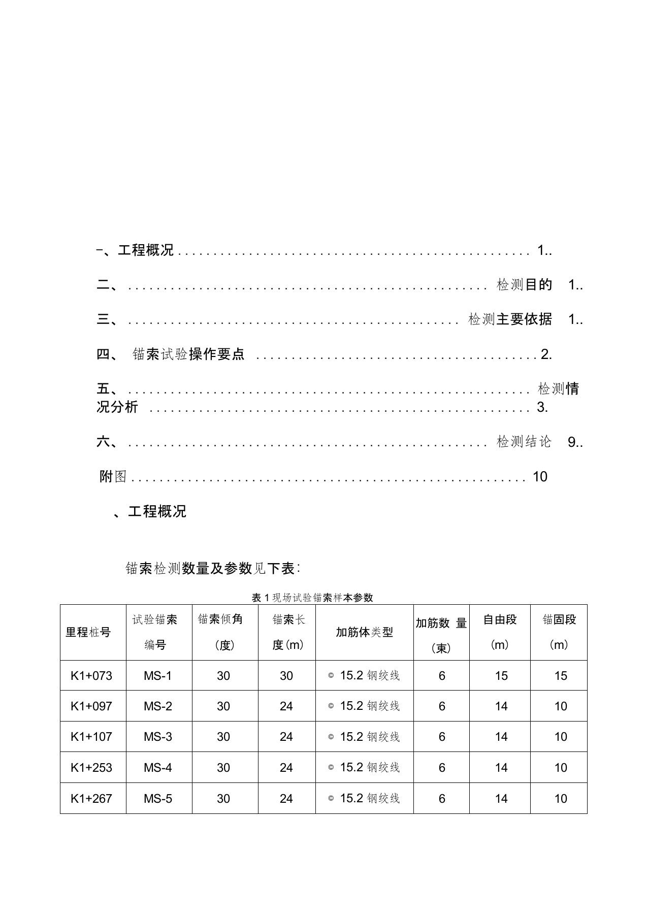 锚索拉拔检测报告