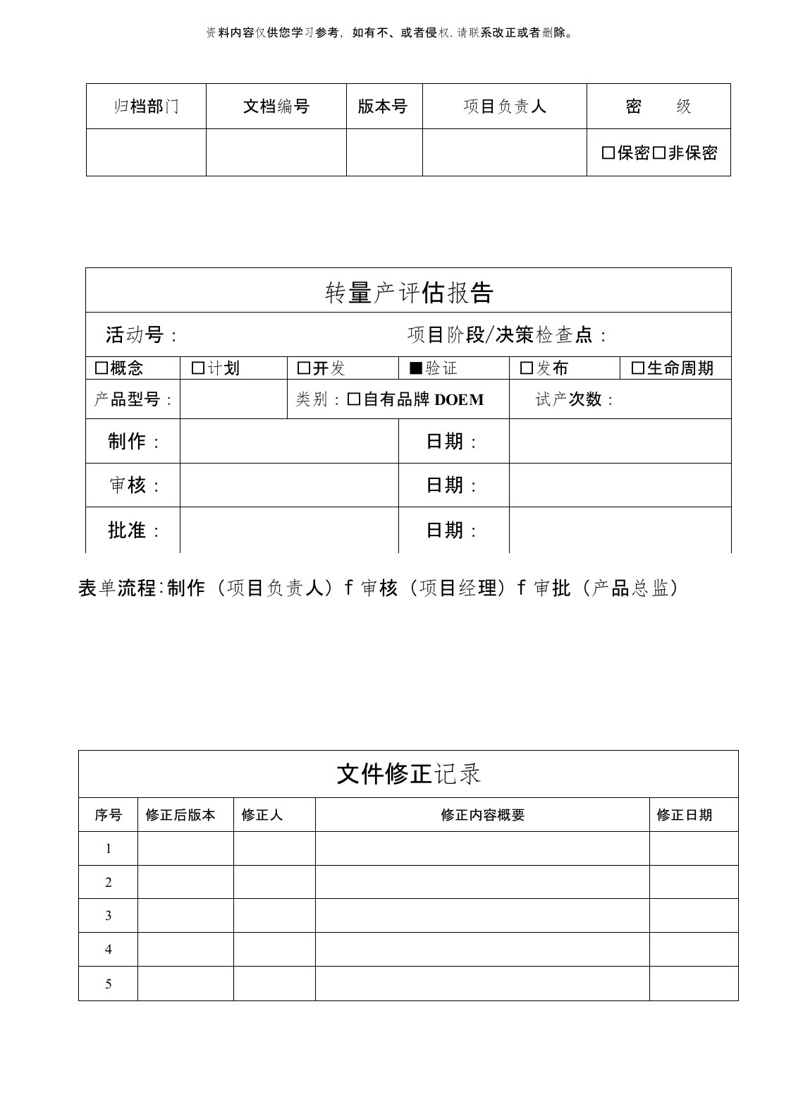 转量产评估报告正式版样本