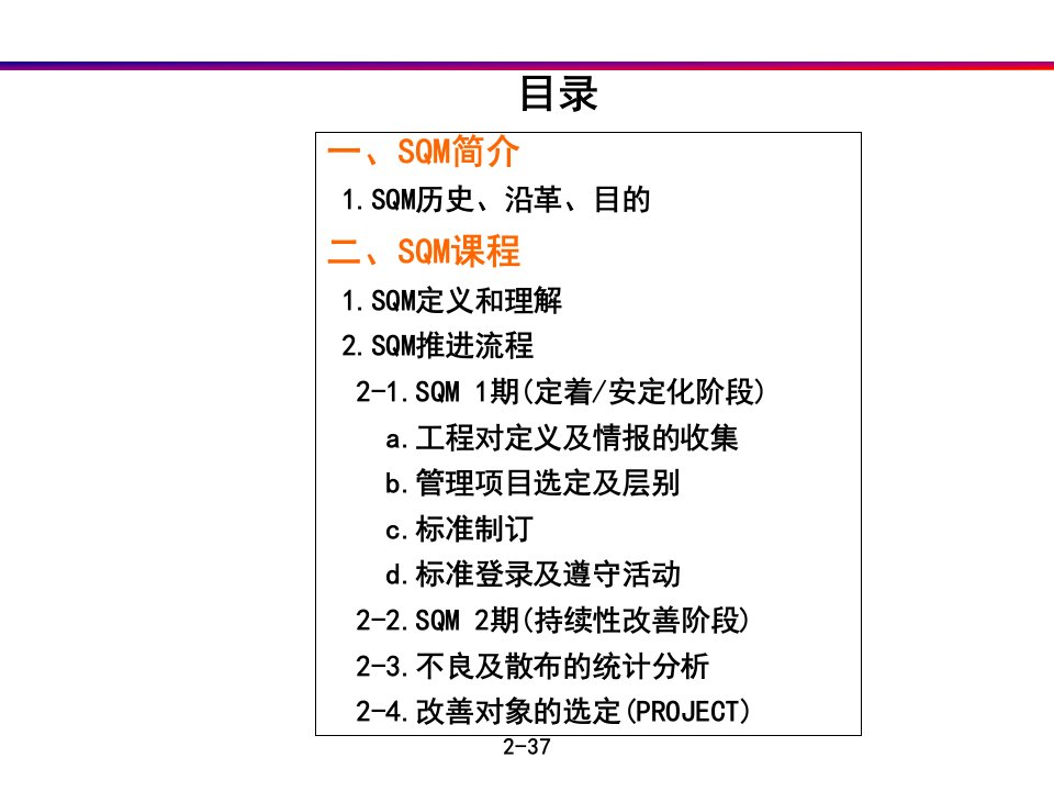 SQM的定义与推进流程