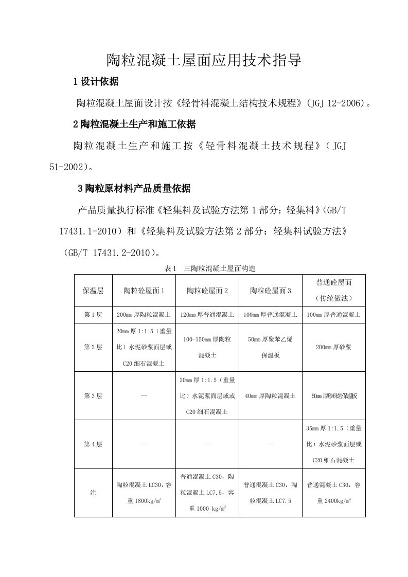 陶粒混凝土屋面应用技术指导