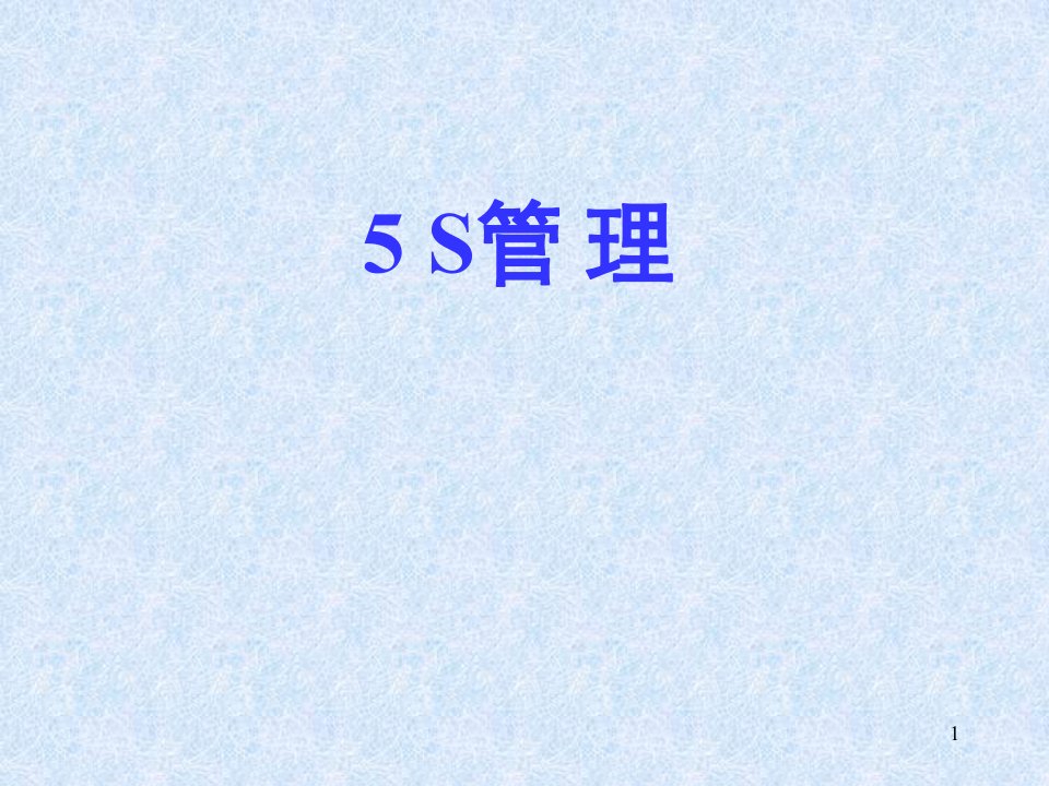 5S管理讲义（PPT99页)