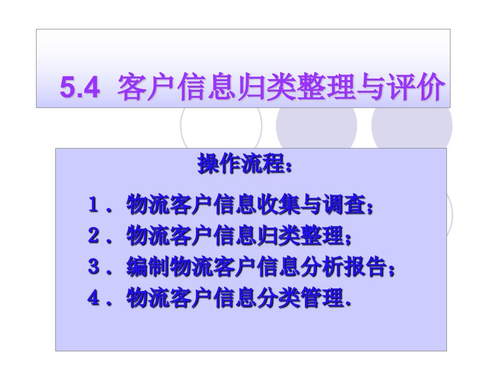 物流客户信息归类整理与评价（PPT43页)