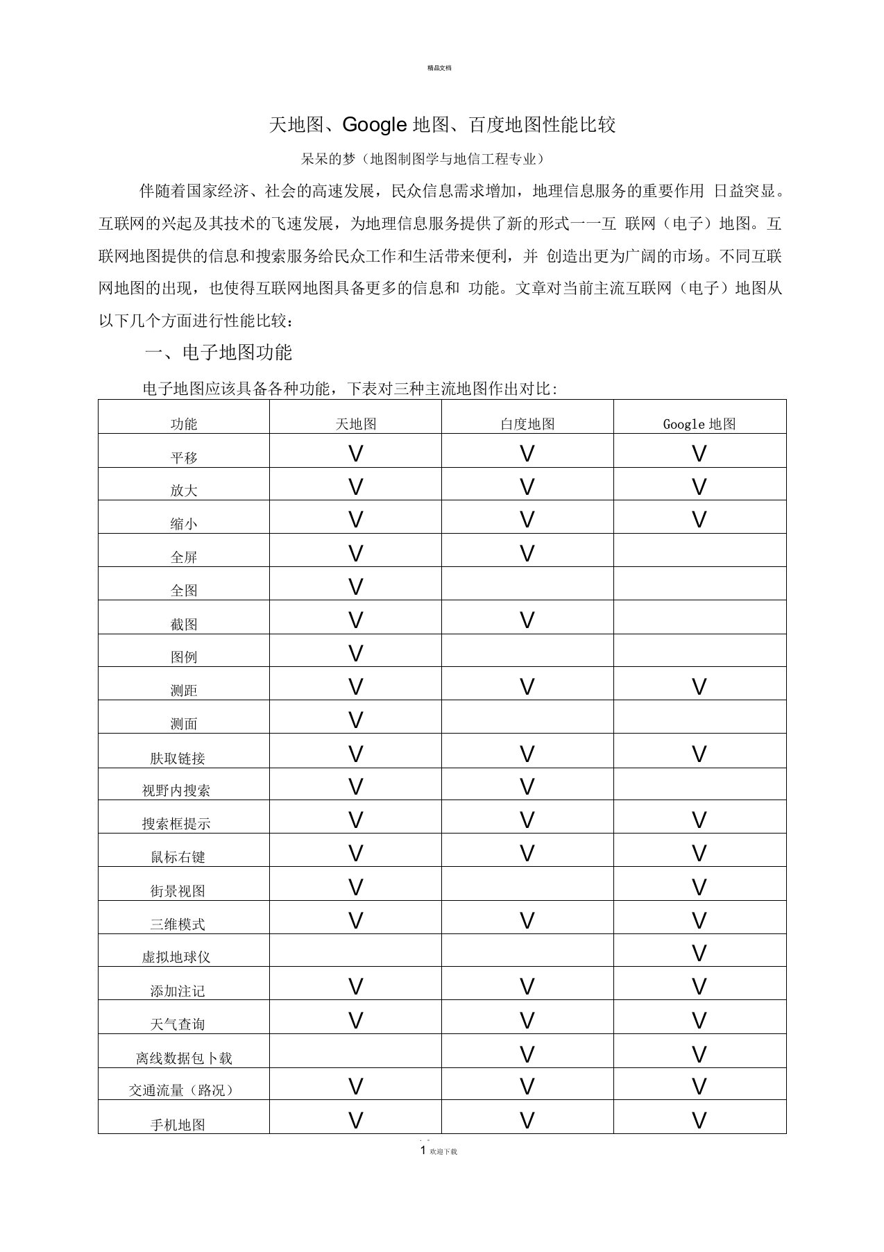 天地图、Google地图、百度地图性能比较