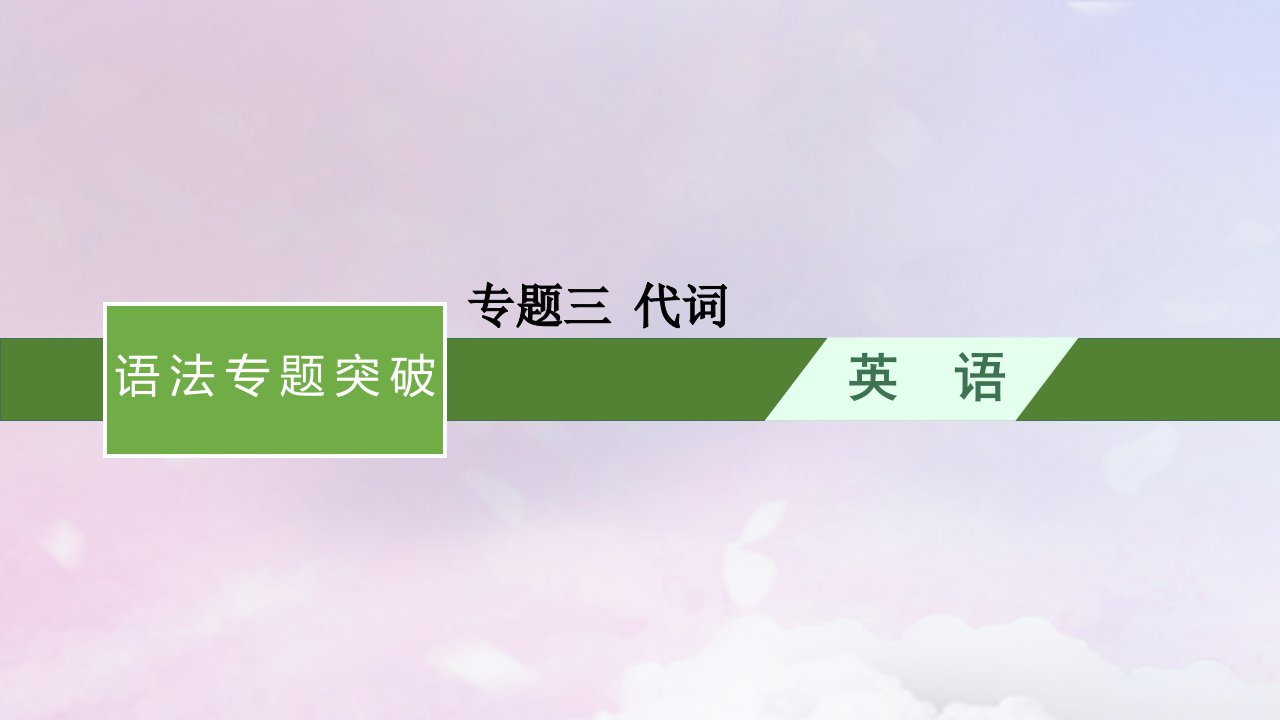 适用于新高考新教材天津专版2024届高考英语一轮总复习语法专题突破专题3代词课件外研版