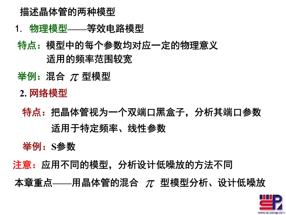 第五章低噪放42晶体管模型ppt课件