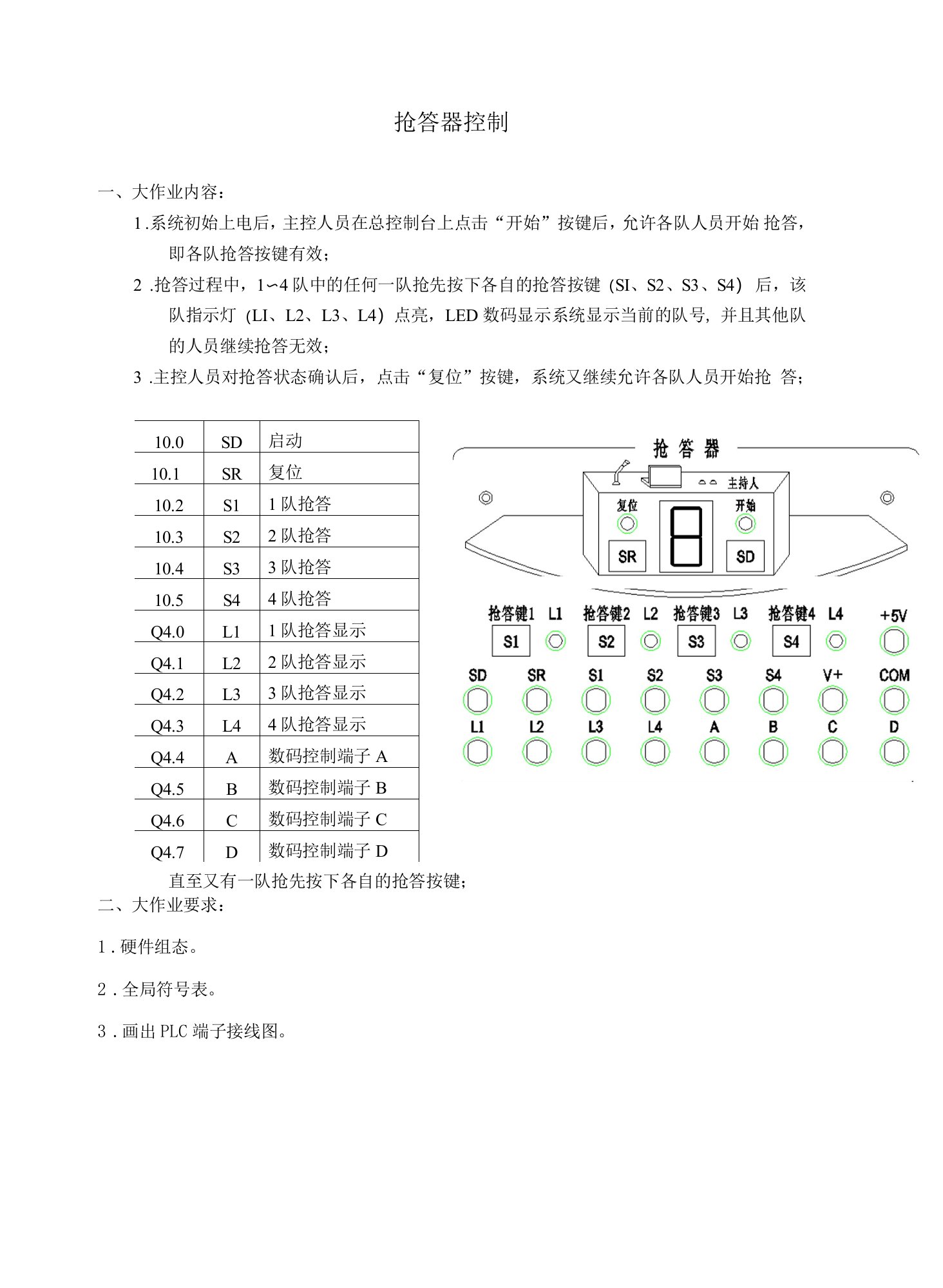 抢答器控制