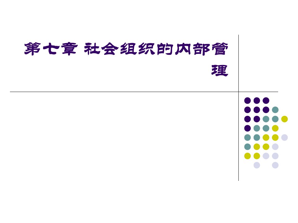 第七章社会组织的内部管理