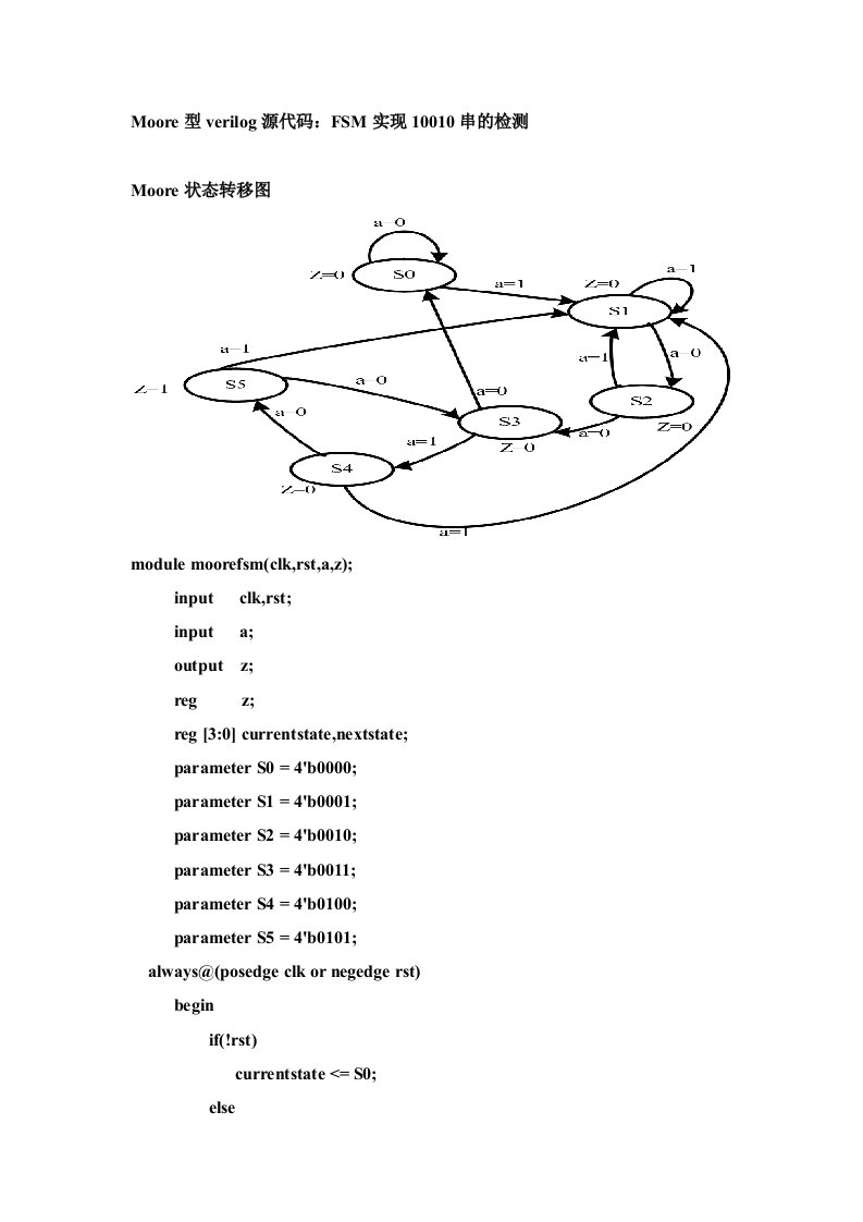 verilog经典三段式状态机设计实例