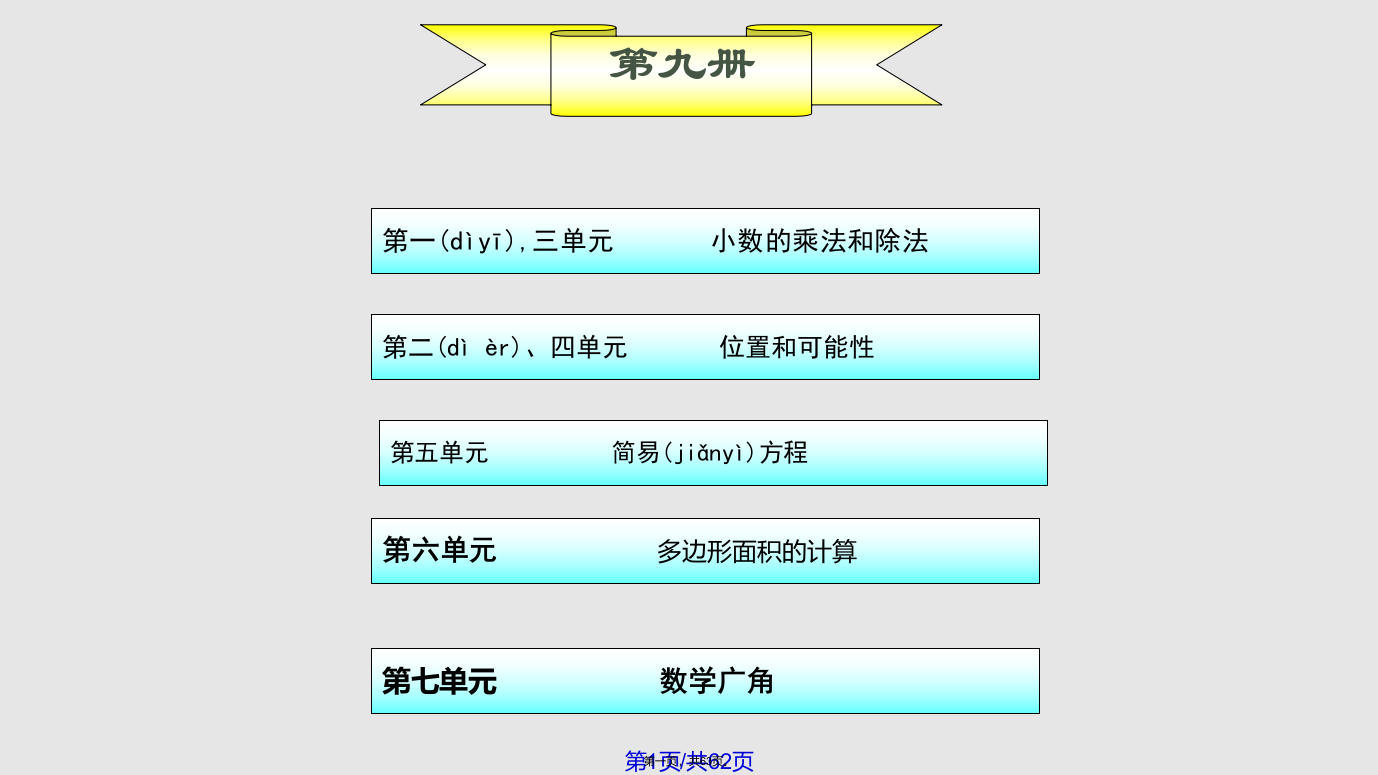 新人教五年级数学数学总复习学习教案