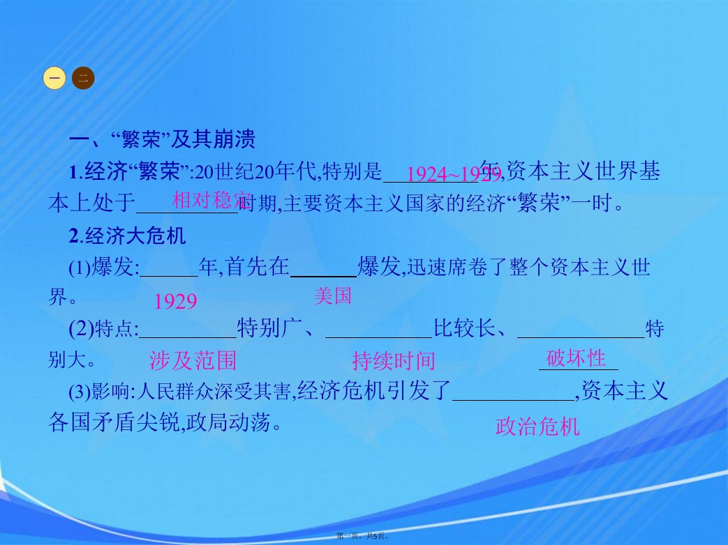 福建九年级历史下册-2.4经济大危机课件新人教版