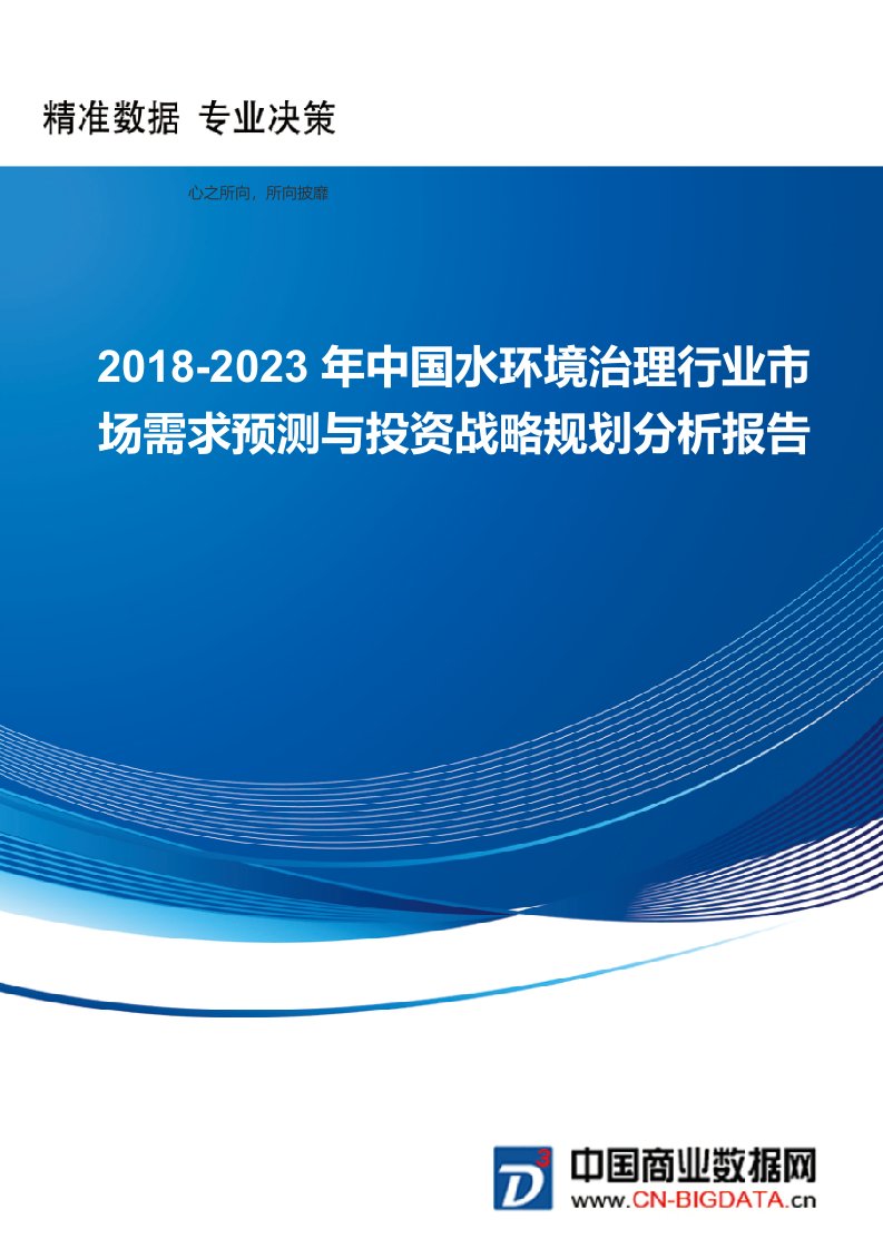 2023年中国水环境治理行业市场需求预测与投资战略规划分析报告