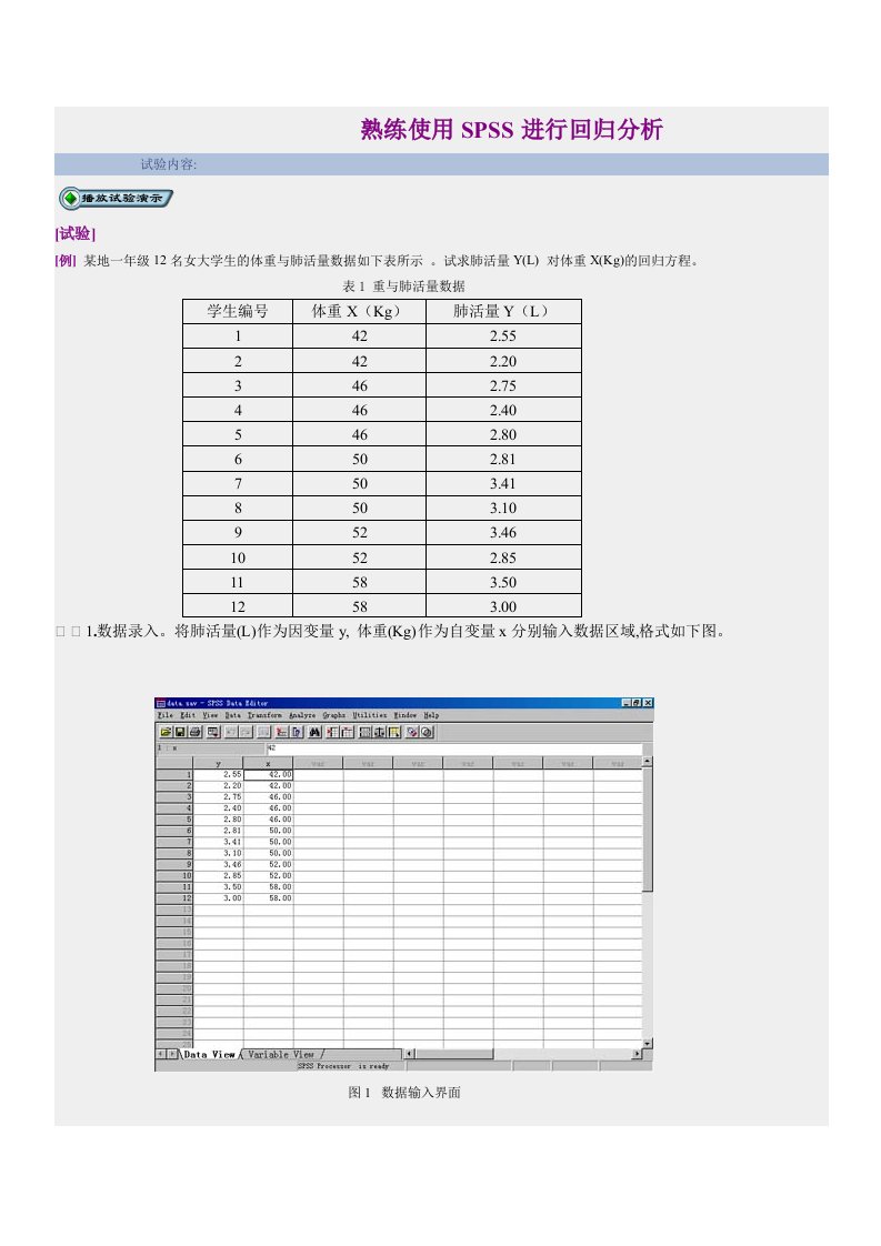 熟练使用SPSS进行回归分析