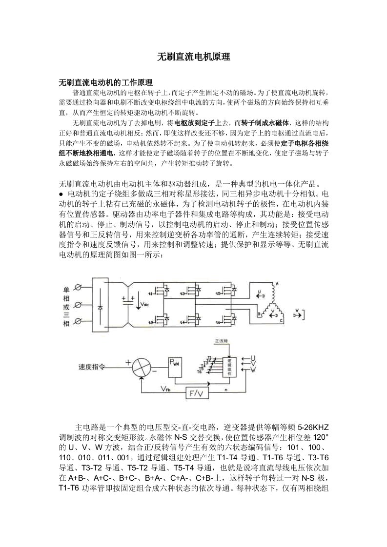 无刷直流电机的工作原理