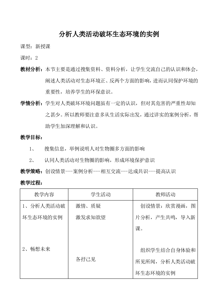 4400ja_分析人类活动破坏生态环境的实例