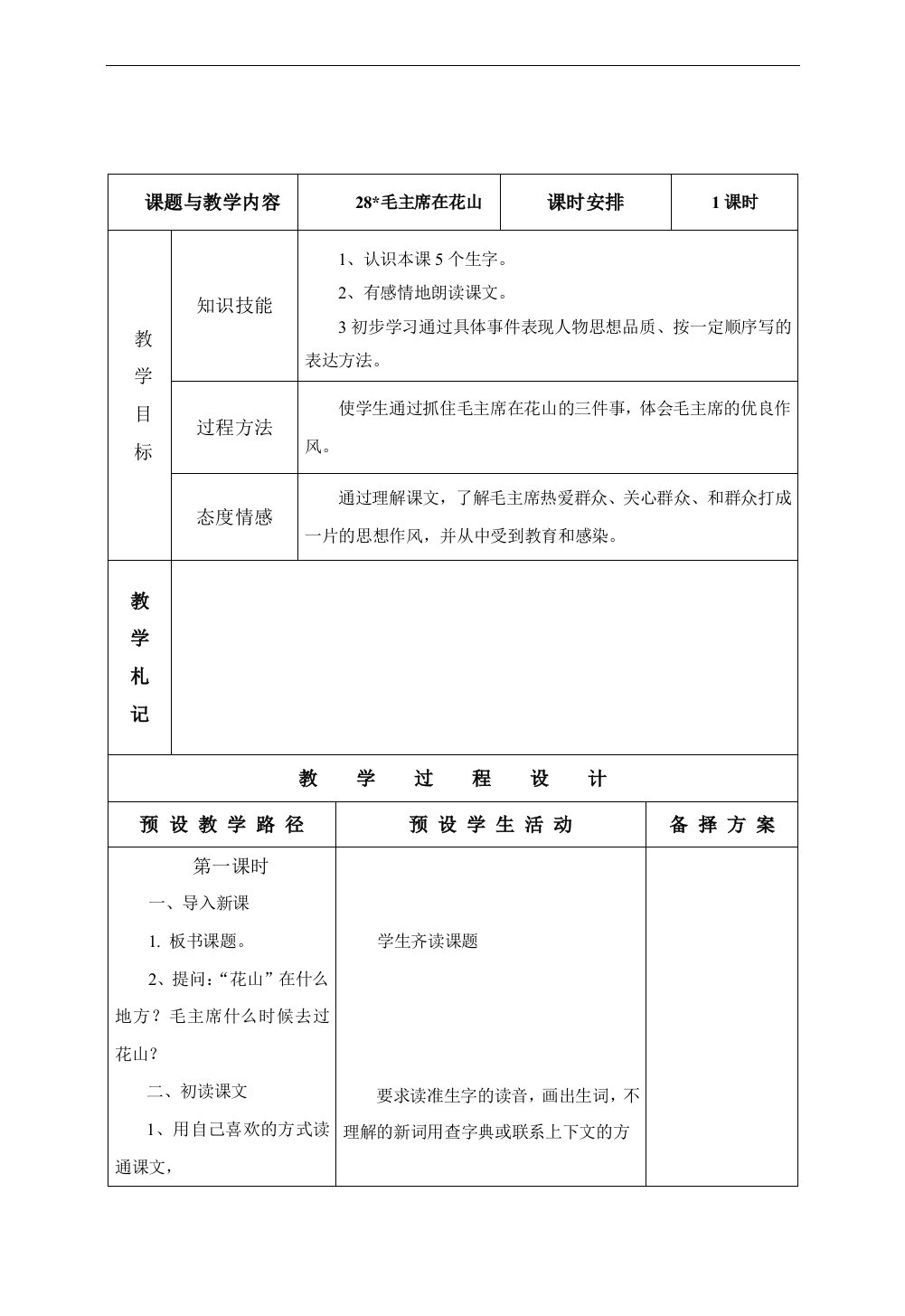 28毛主席在花山