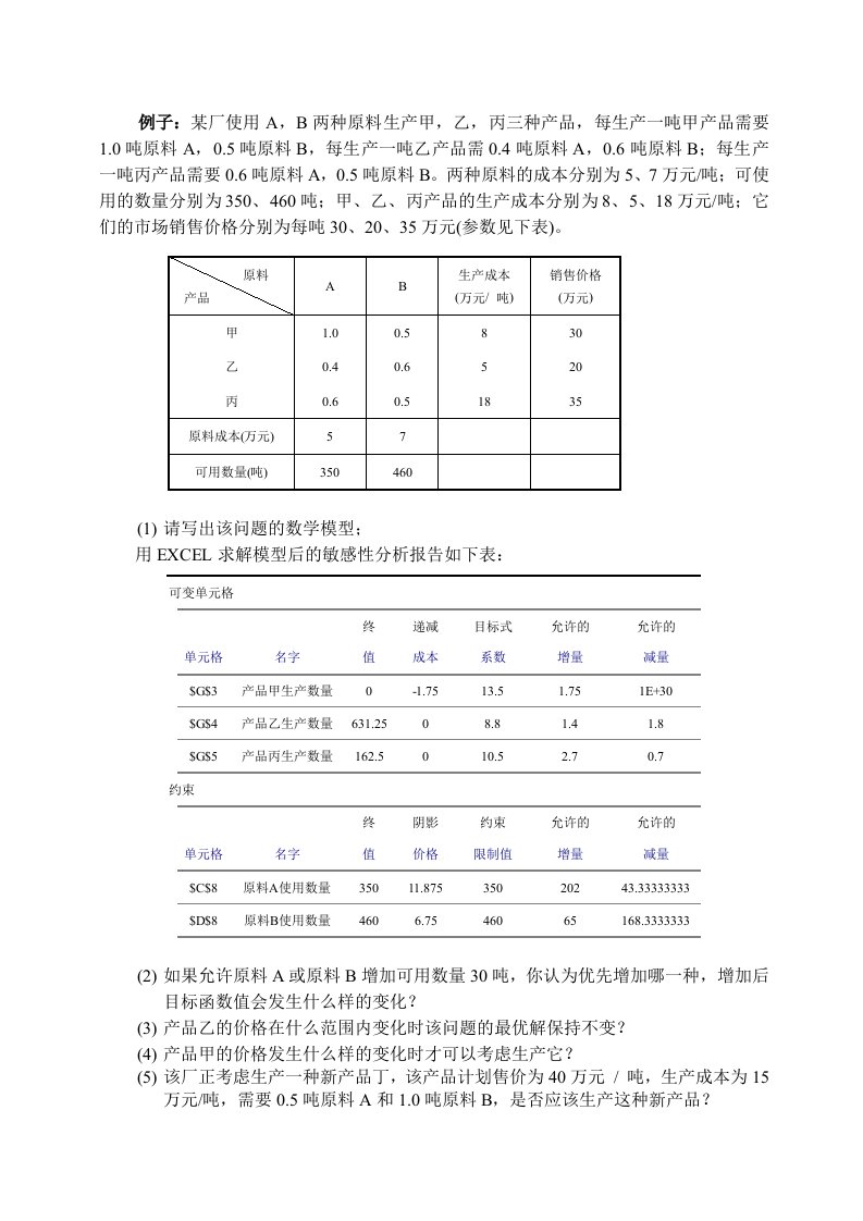 EXCEL解线性规划的例子.doc