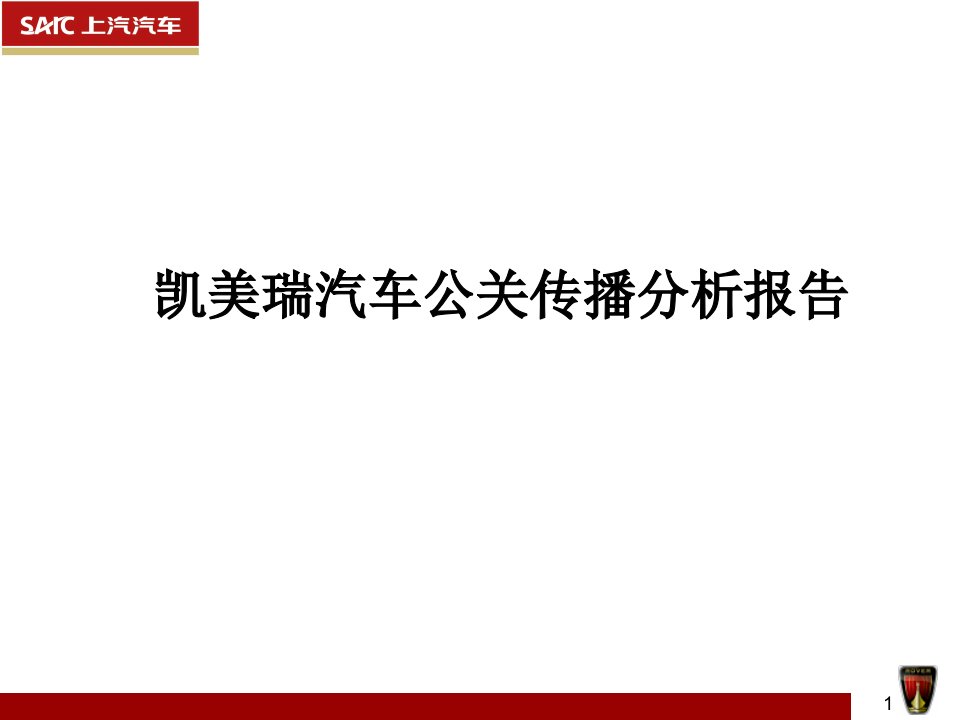 《凯美瑞汽车公关传播分析报告》(ppt)-汽车