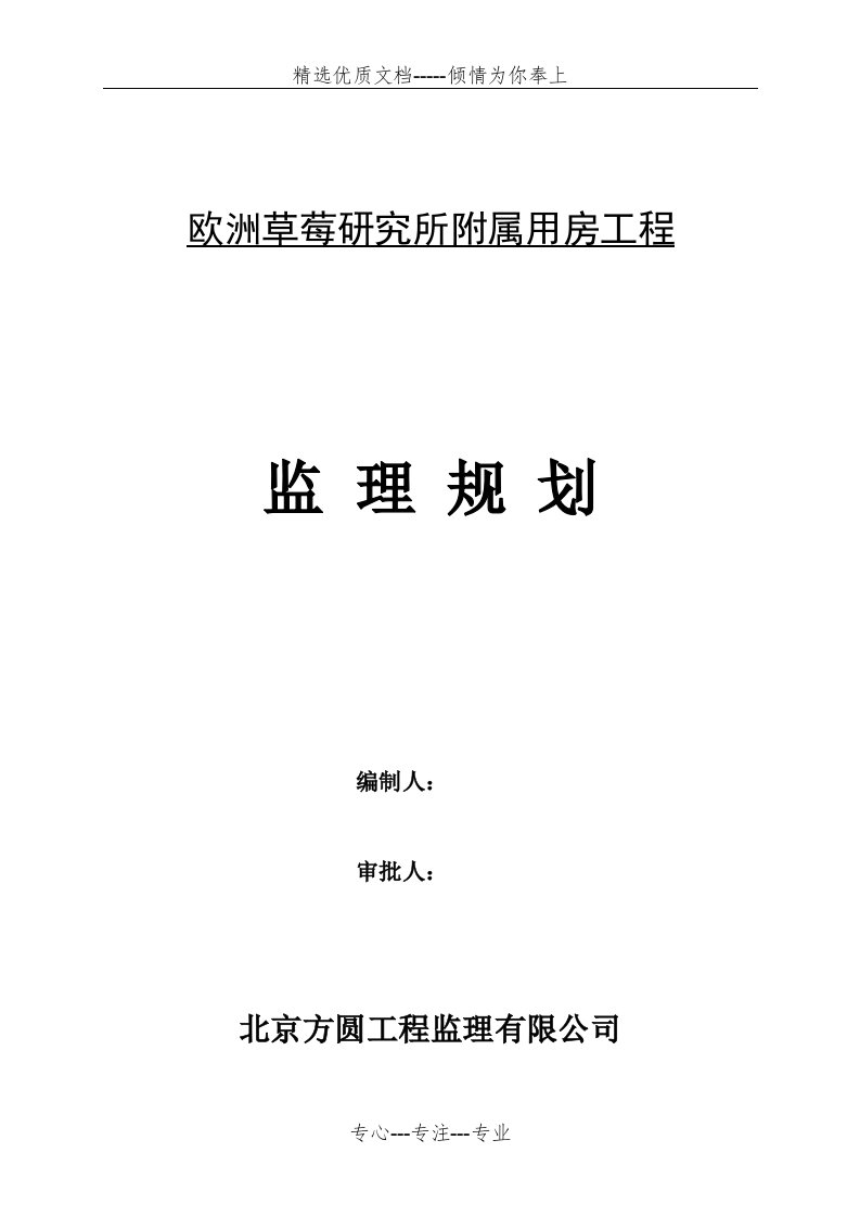 钢结构监理规划(完成)(共13页)