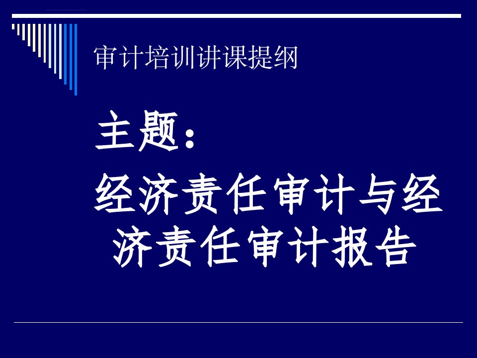 企业经济责任审计讲课ppt课件