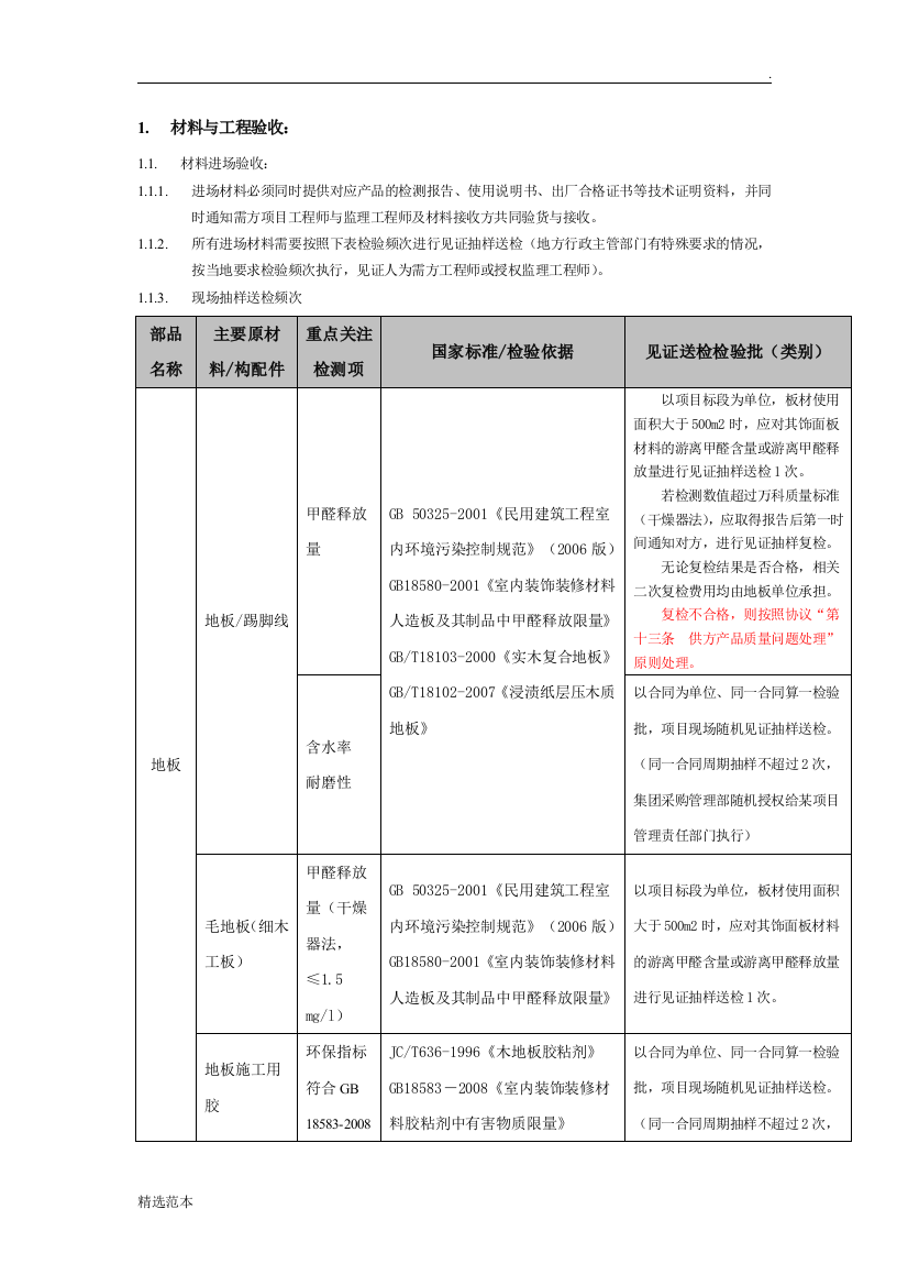 实木复合地板技术标准