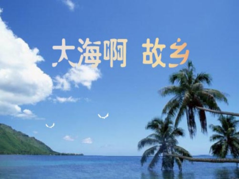 《☆大海啊，故乡课件》初中音乐人音版八年级上册3682