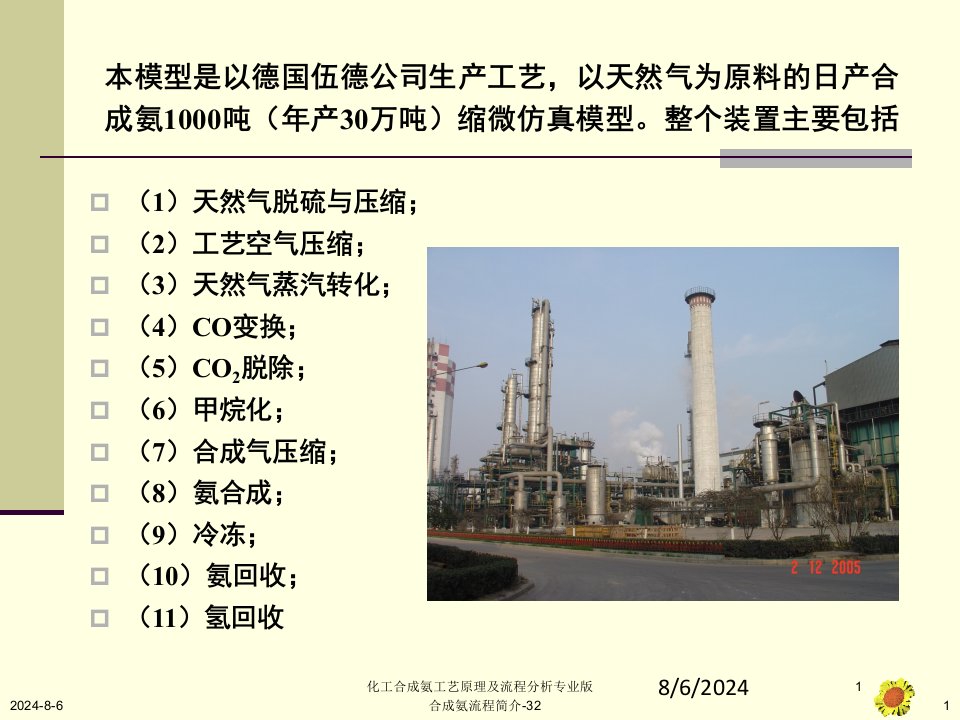 化工合成氨工艺原理及流程分析课件