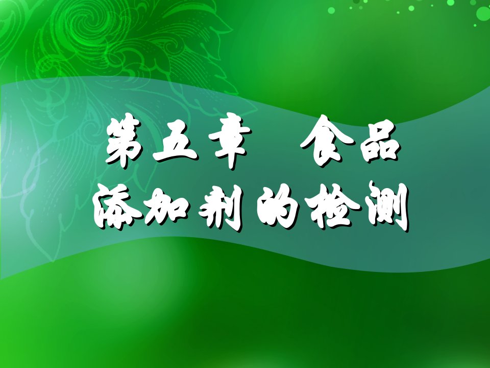 第五食品添加剂吸收一切力量测定-第五食品添加剂的检测名师编辑PPT课件