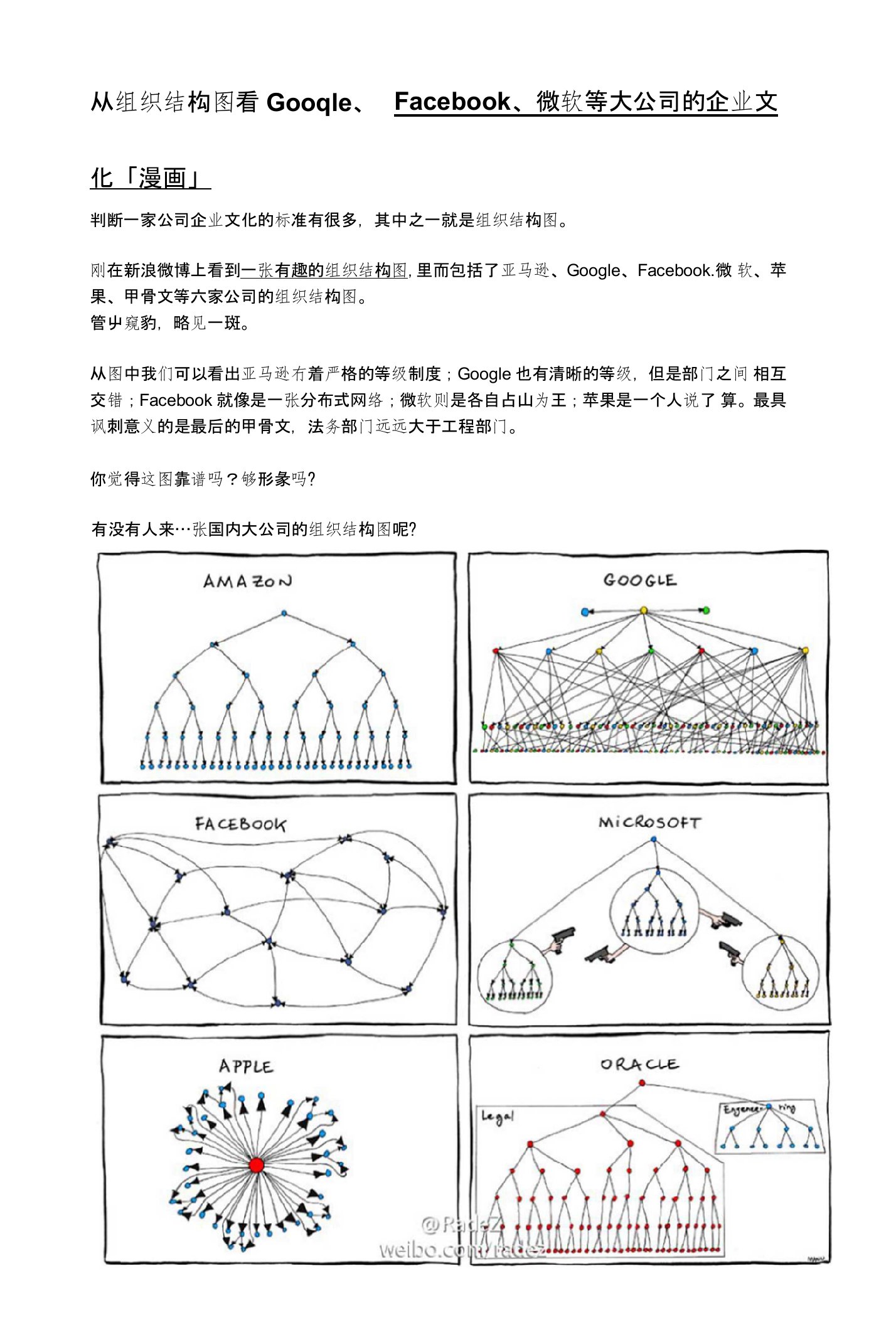 从组织结构图看Google