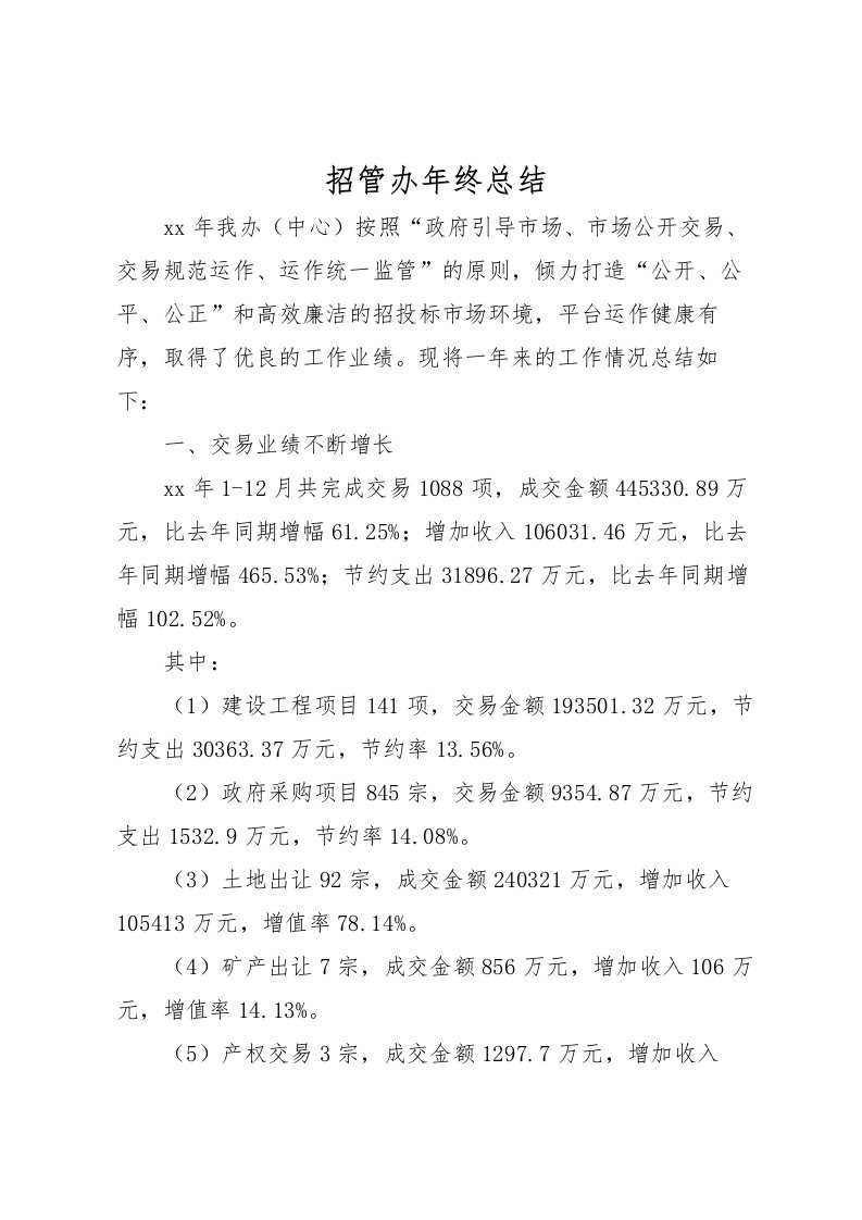 2022招管办年终总结