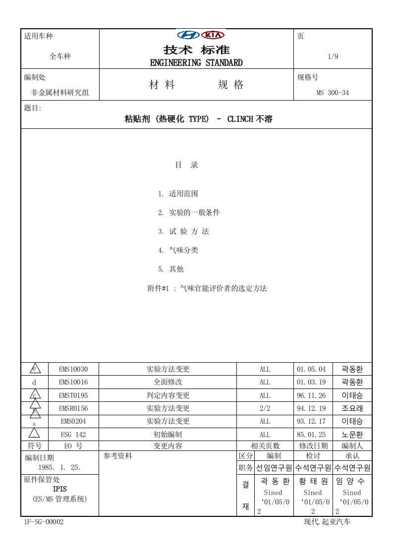 MS300-34-内饰材料的气味实验方法